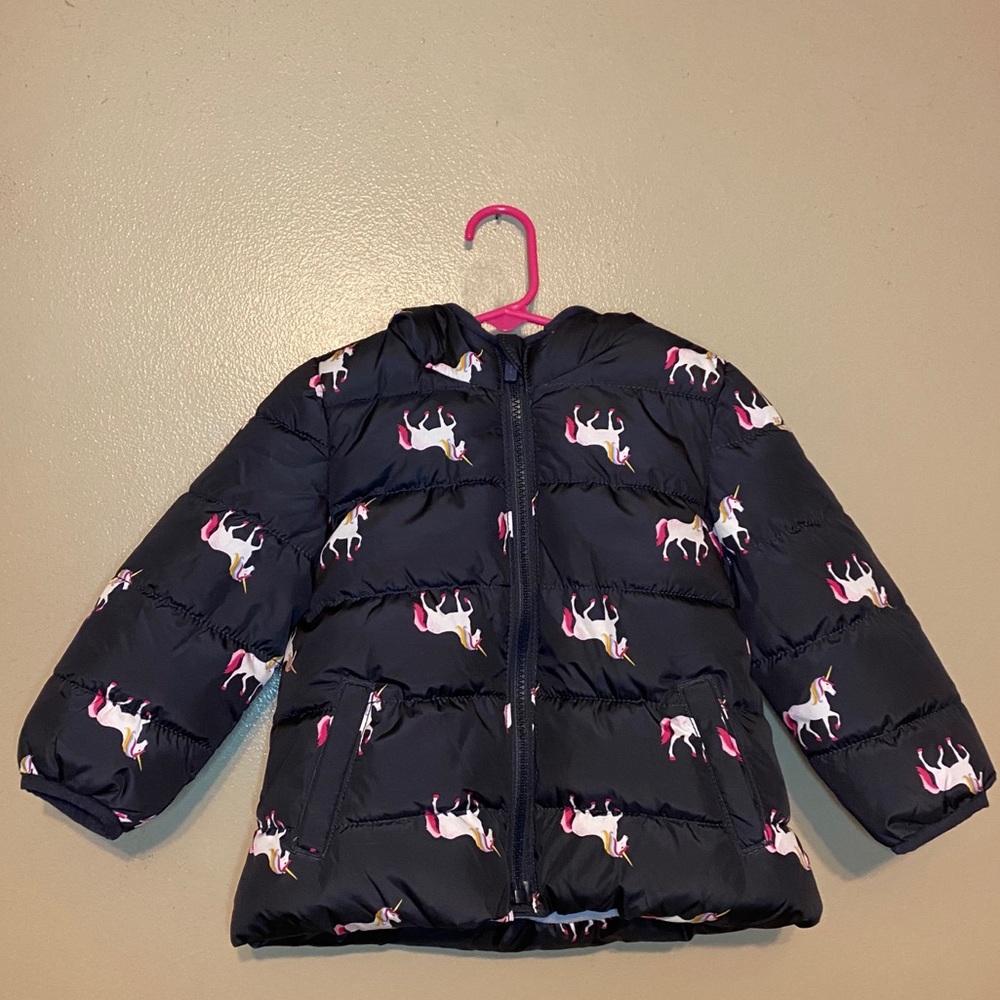 Old Navy Girls 18-24 Month Unicorn Puffer Jacket